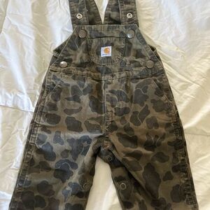 Carhartt Green and Brown Overalls Durable Workwear